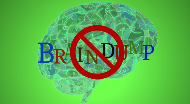 No More Braindump During the Awareness Session of the PMP Exam