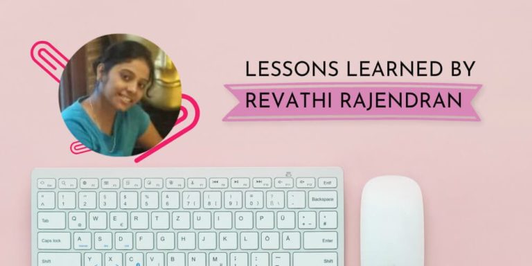 Revathi Rajendran PMP lessons learned