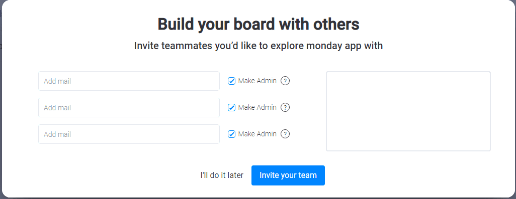 Inviting team members with monday.com