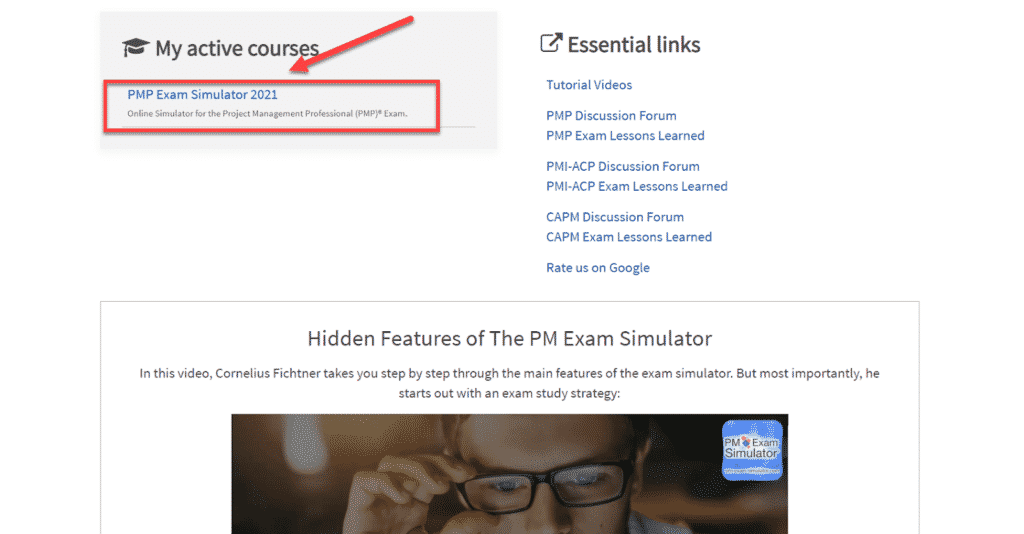 using pmp exam simulator 1