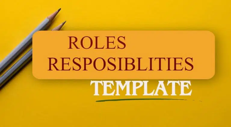 Roles and Responsibilities Template (Four Samples Included)