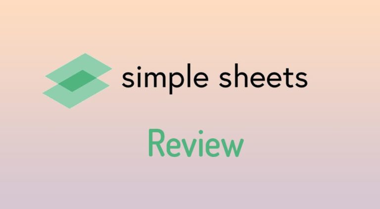 Simple Sheets Review (2022): Pricing, Pros & Cons, and Top Features