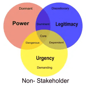 salience model to analyse project stakeholder
