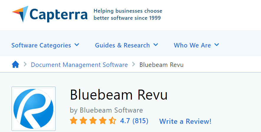 Bluebeam rating nov21