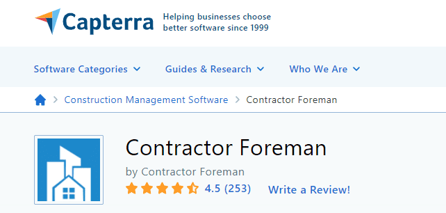 Contractor Foreman rating nov21