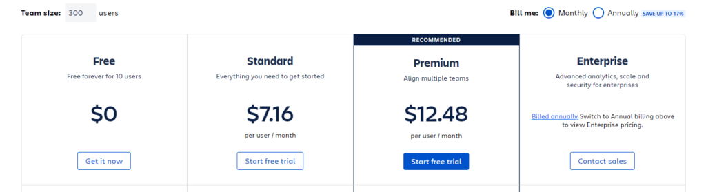 10. Jira Pricing Plans