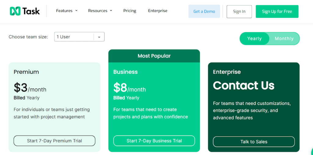 12. nTask Pricing Plans