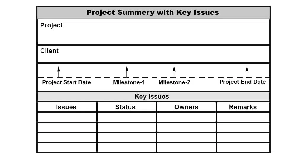 Sample Project Progress Report with Issues