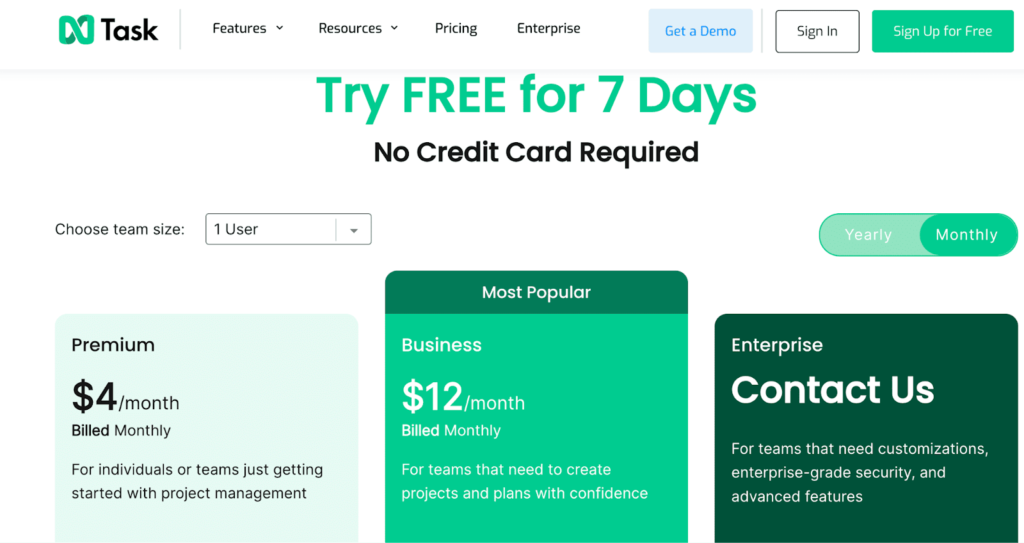ntask pricing 1