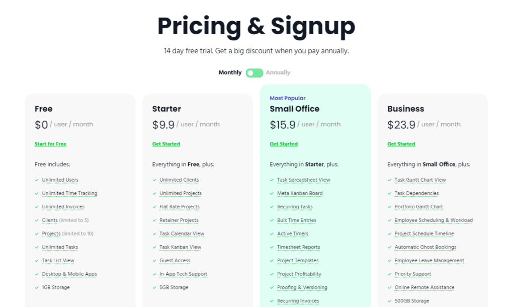 paymo pricing