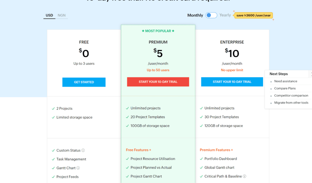 zoho pricing sep