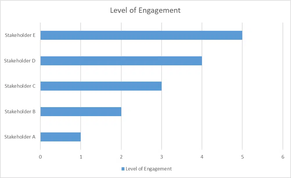 Stakeholder Engagement Assessment Matrix example in Graphical Format