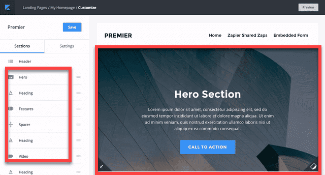 page builder and editor kajabi