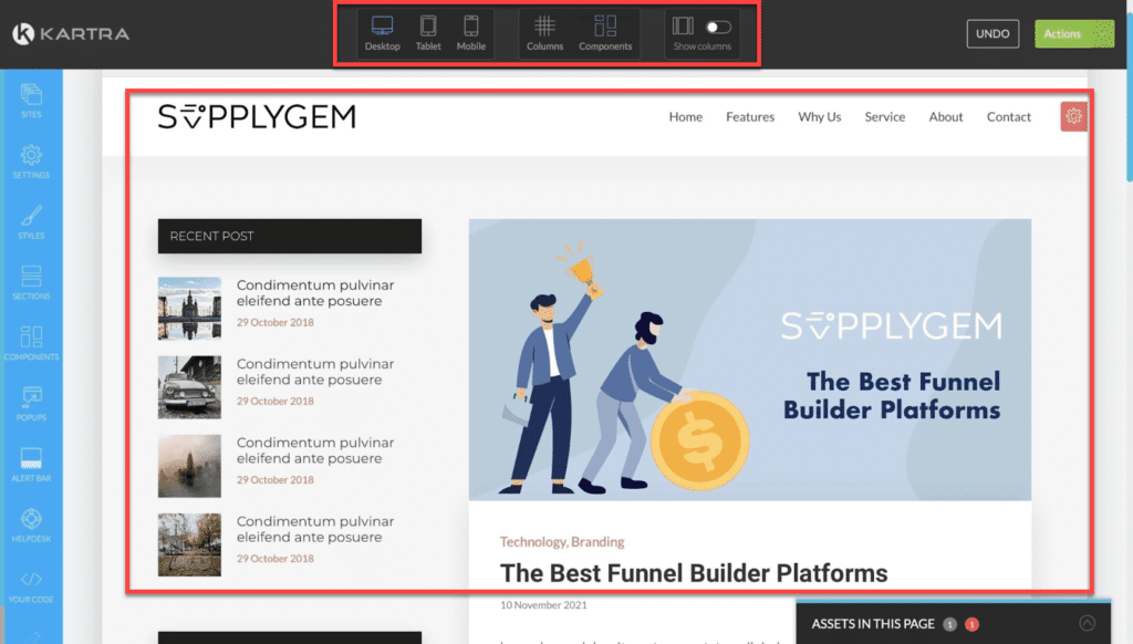 Website Builder kartra