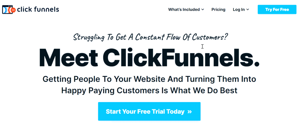 clickfunnels home