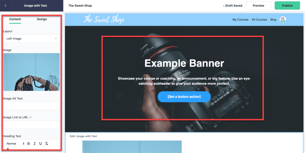 page builder teachable