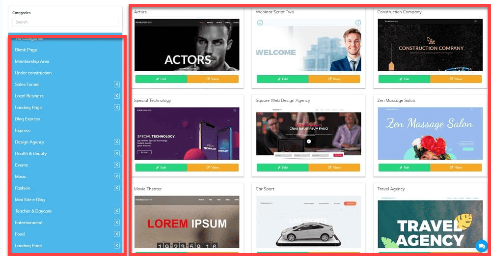 website builder builderall