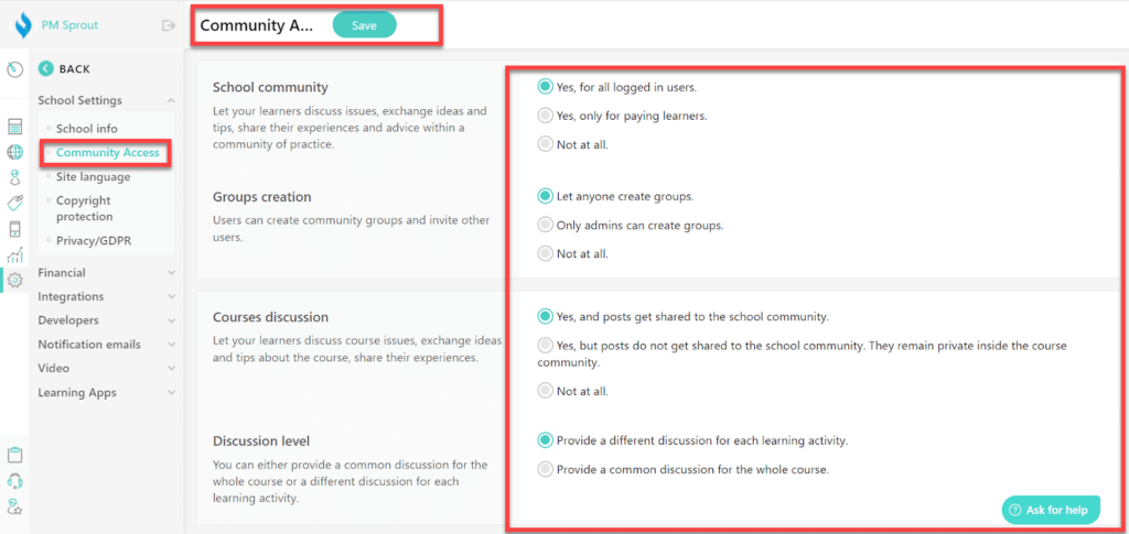 Community learnworlds