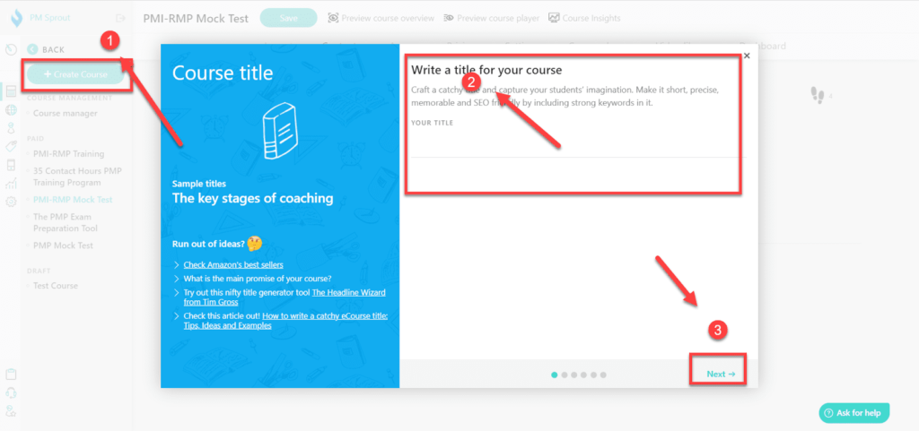 Course Creation in learnworlds