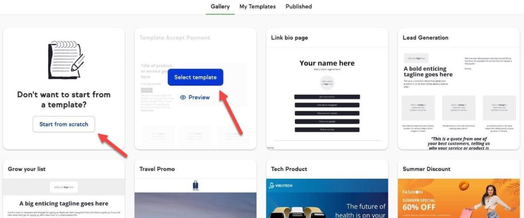 Landing Pages infusionsoft