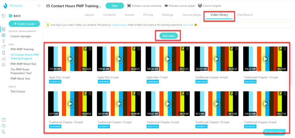 Video Hosting learnworlds