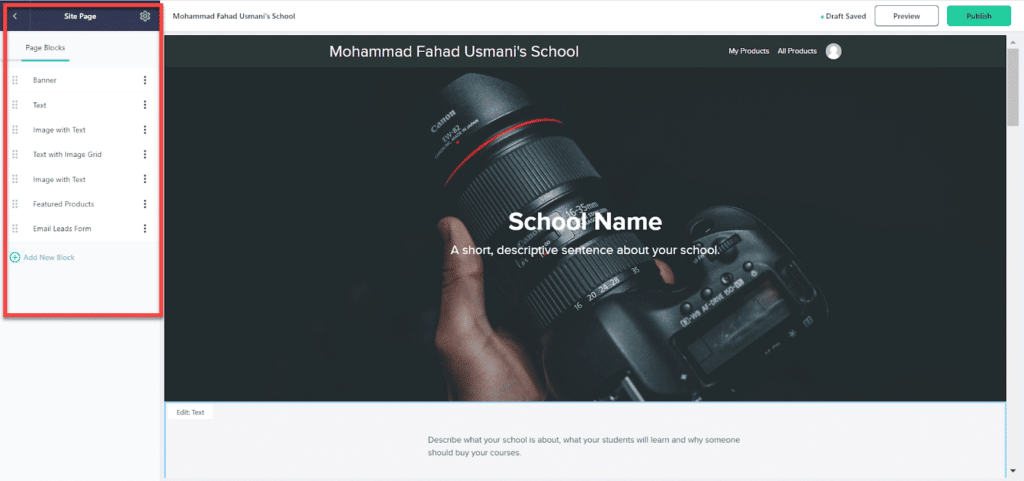 Website Builder 2 teachable