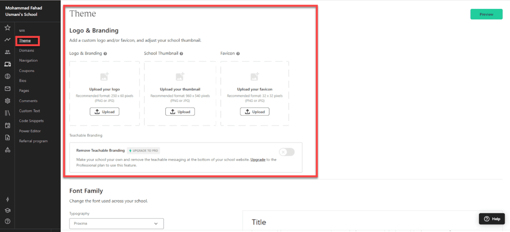 Website Builder teachable