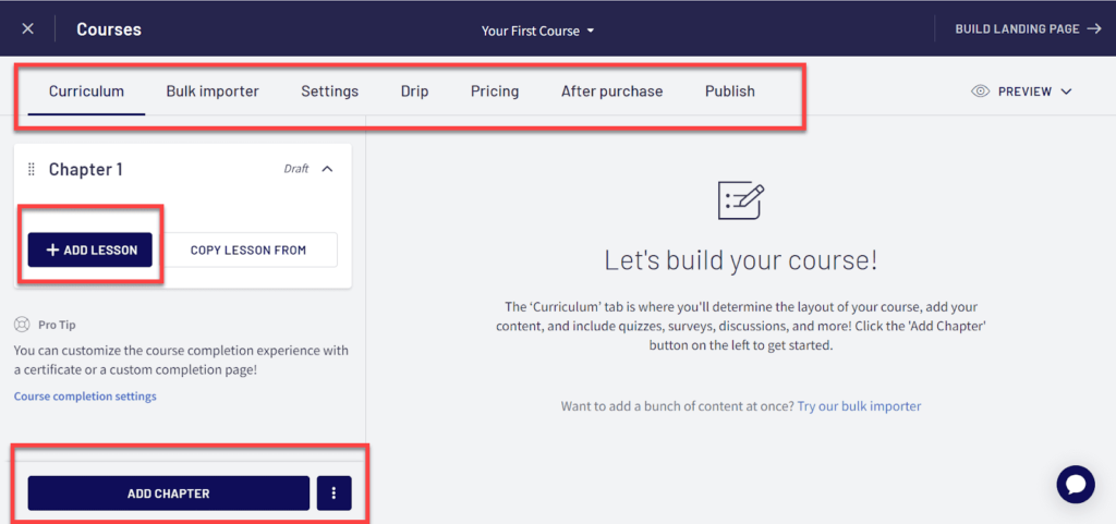 course builder thinkific