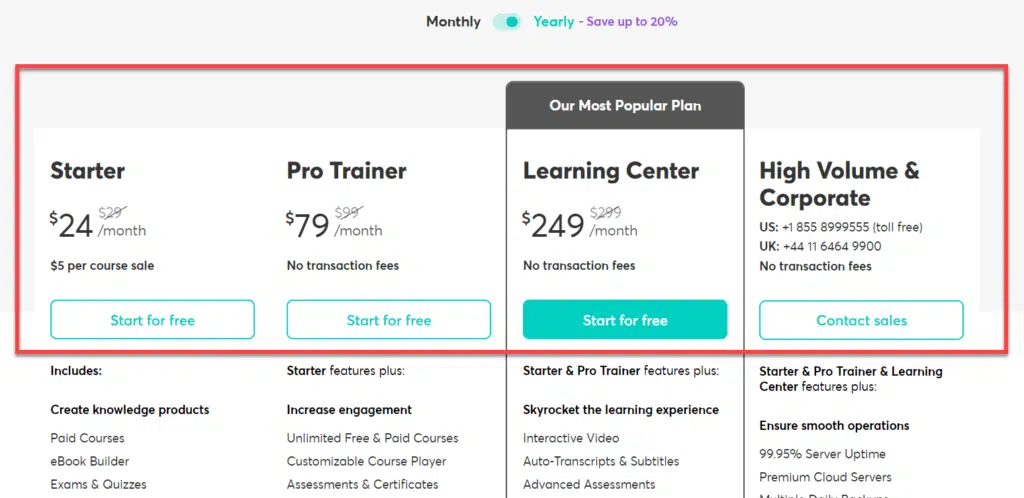 learnworlds pricing learnworlds vs thnkific
