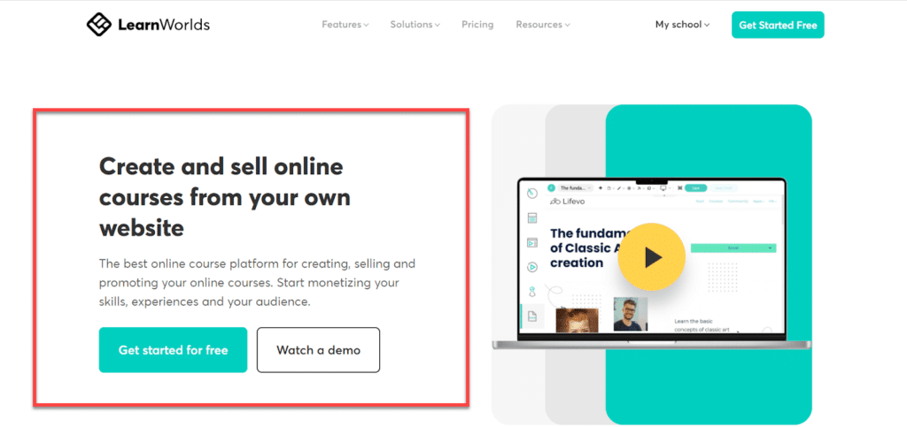 what is learnwords learnworlds vs thinkific