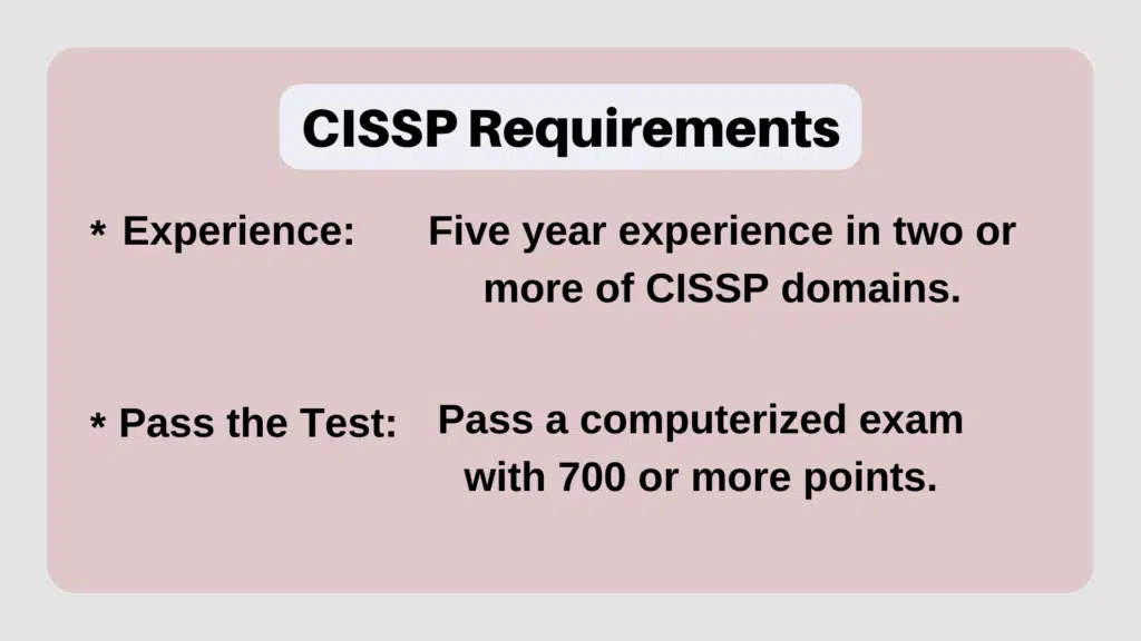 cissp requirements
