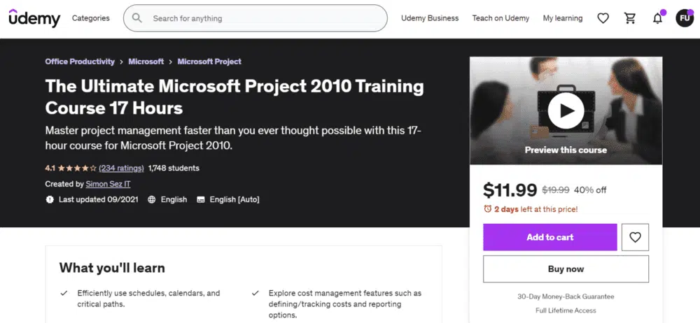 11. The Ultimate Microsoft Project 2010 Training Course 17 Hours