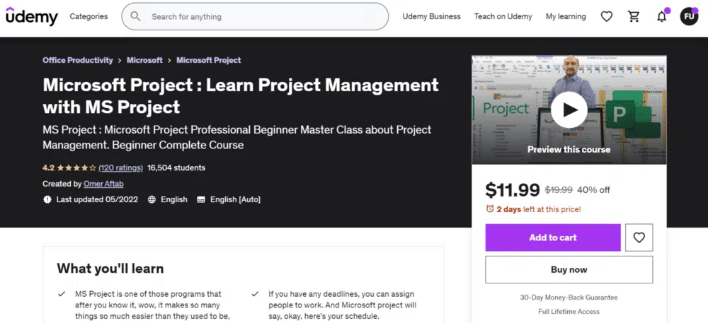 12. Microsoft Project Learn Project Management with MS Project