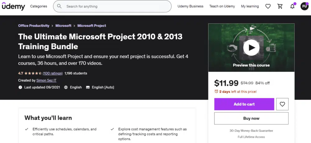 3. The Ultimate Microsoft Project 2010 2013 Training Bundle