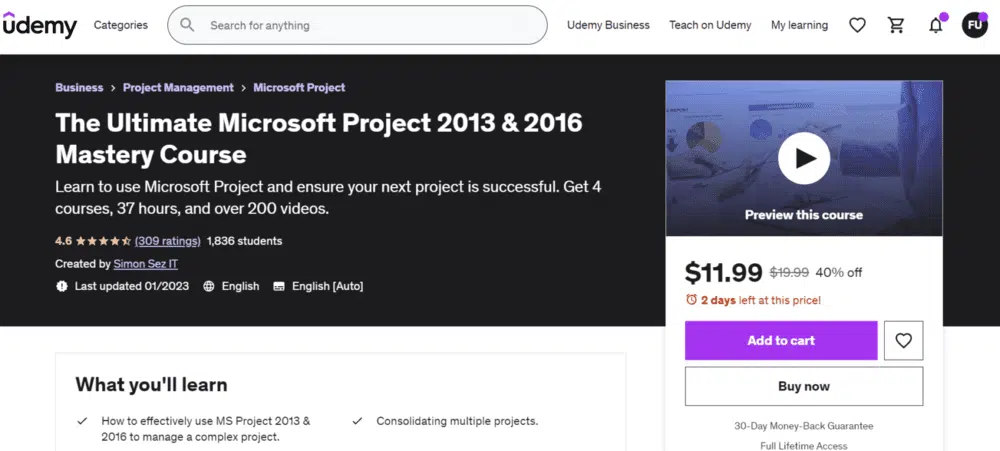 6. The Ultimate Microsoft Project 2013 2016 Mastery Course