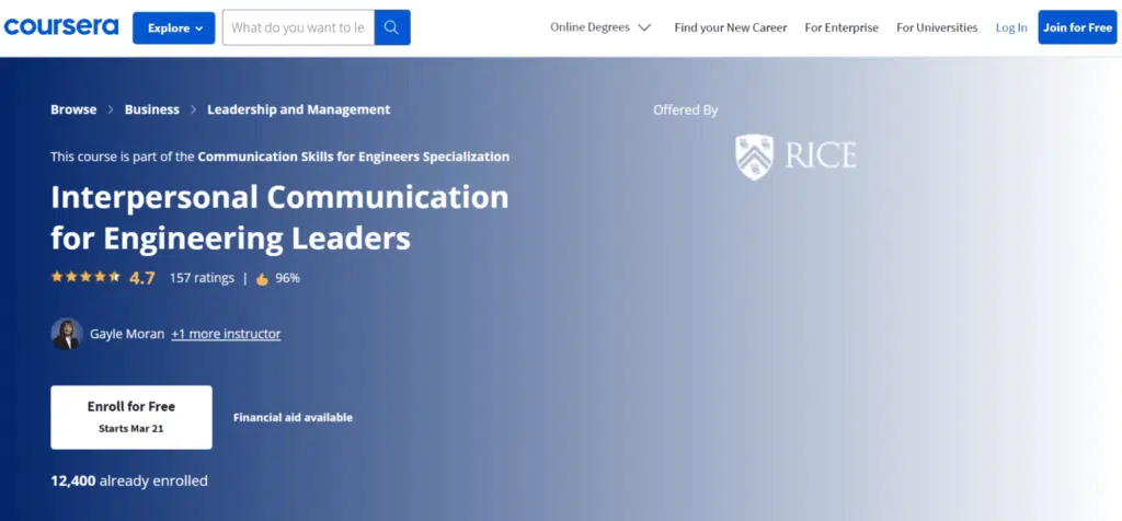 7. Interpersonal Communication for Engineering Leaders Coursera