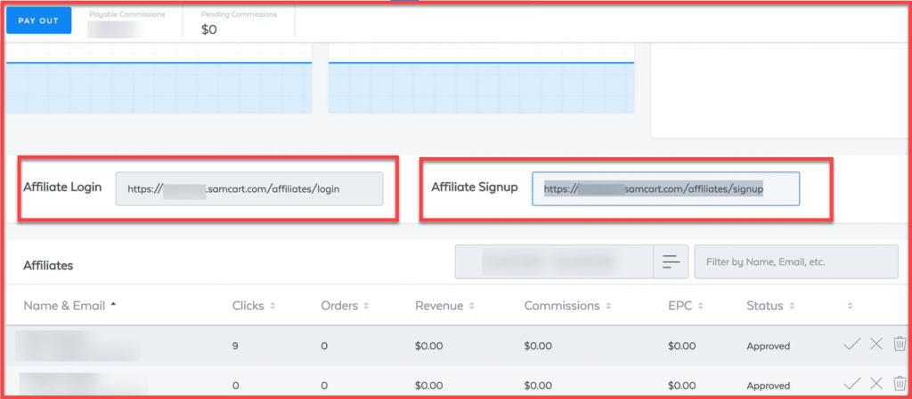 Affiliate Management samcart 2