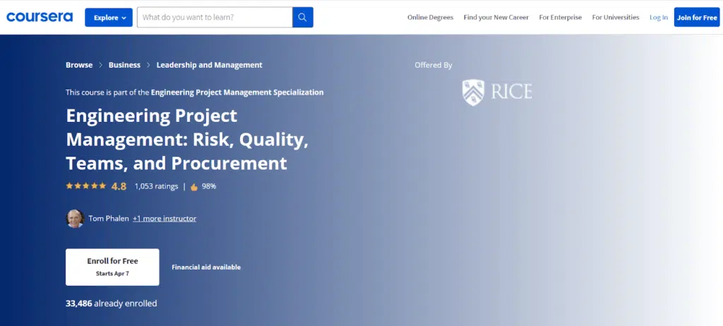 5.Engineering Project Management Risk Quality Teams and Procurement by Tom Phalen
