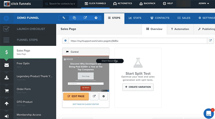 Website Builder clickfunnels