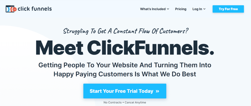 clickfunnels home