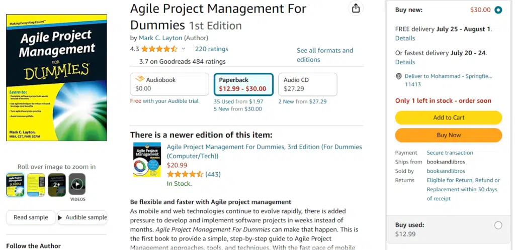 1. Agile Project Management For Dummies