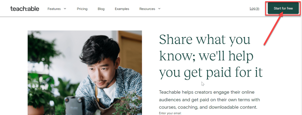1. Creating an Account on Teachable