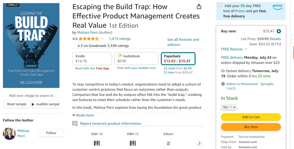 3. Escaping the Build Trap How Effective Product Management Creates Real Value by Melissa Perri