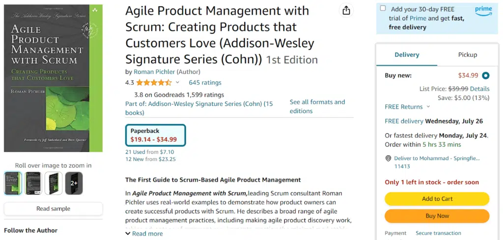 5. Agile Product Management with Scrum Creating Products that Customers Love by Roman Pichler