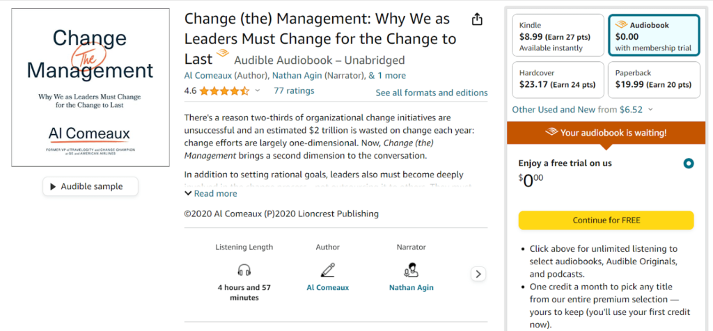 5. Change the Management Why We as Leaders Must Change for the Change to Last by Al Comeaux