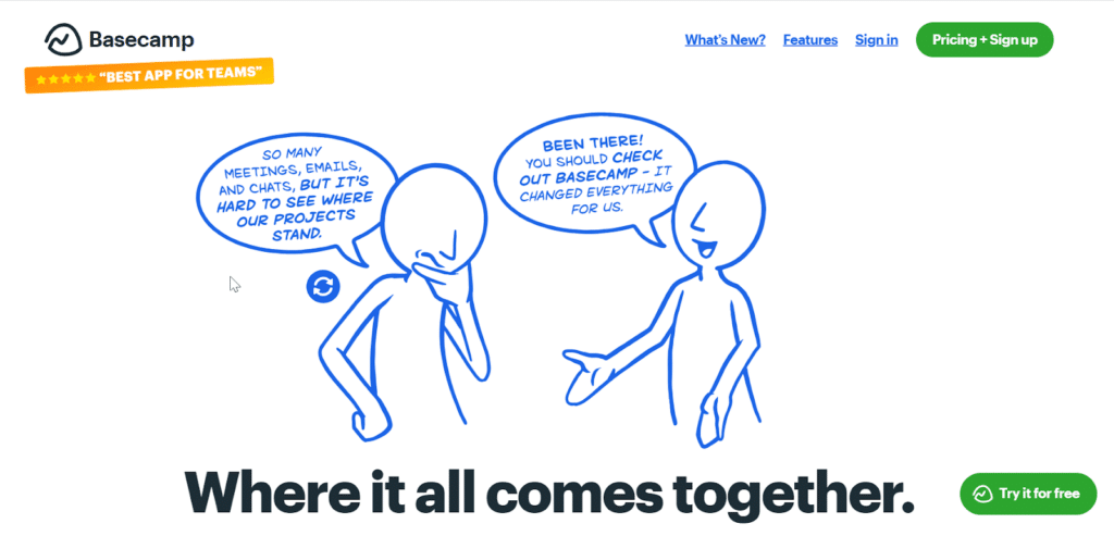 6. Basecamp — Best for Communication and Collaboration