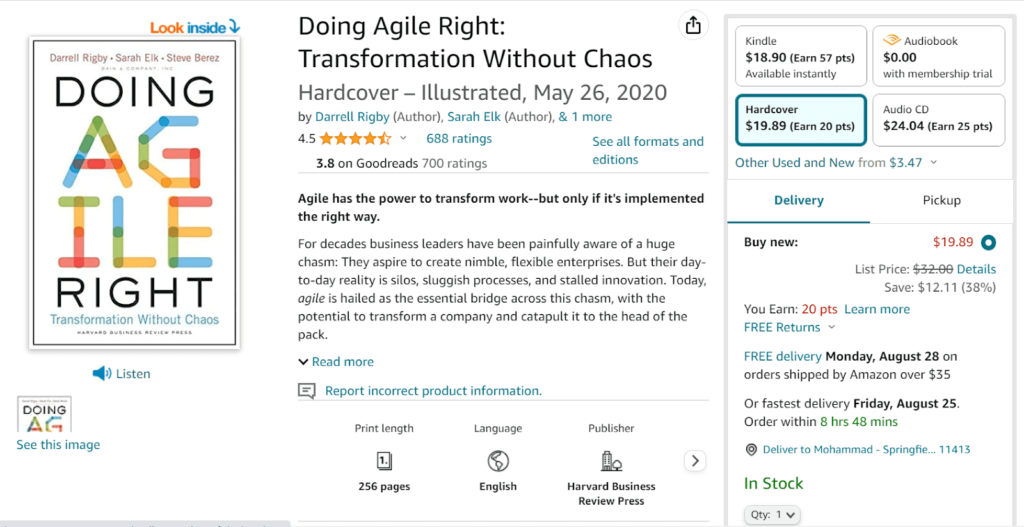 9. Doing Agile Right Transformation Without Chaos by Darrell Rigby Sarah Elk and Steve Berez