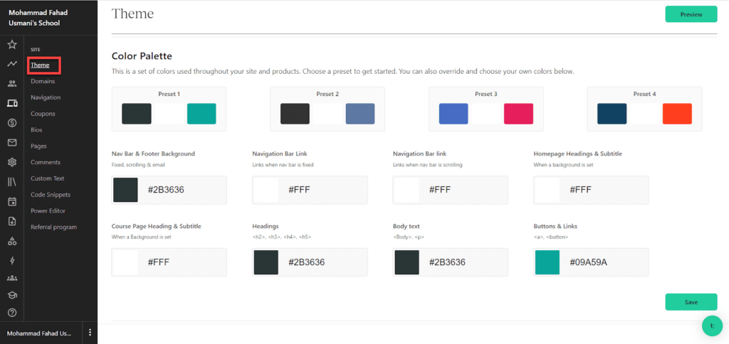course builder theme 2