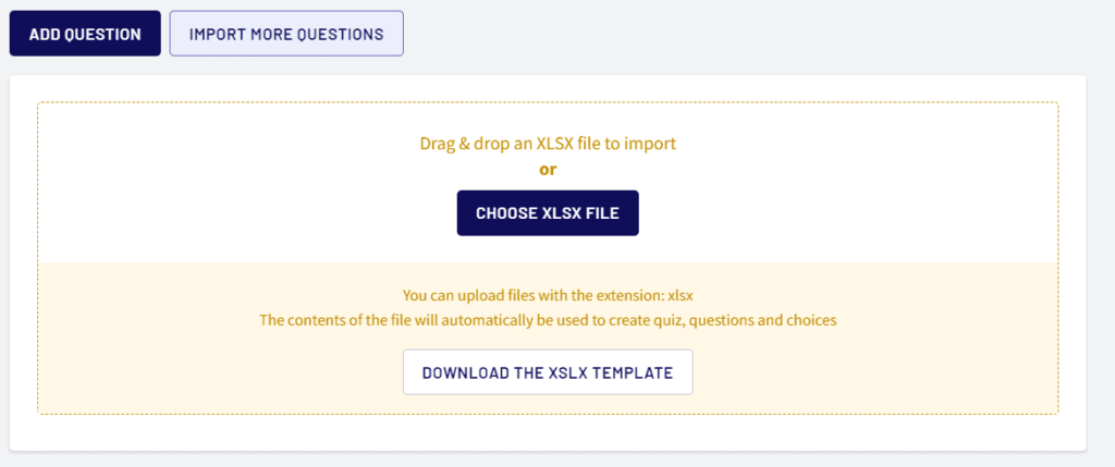 import questions in thinkific