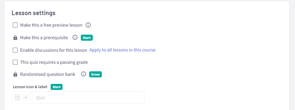 lessons setting teachable
